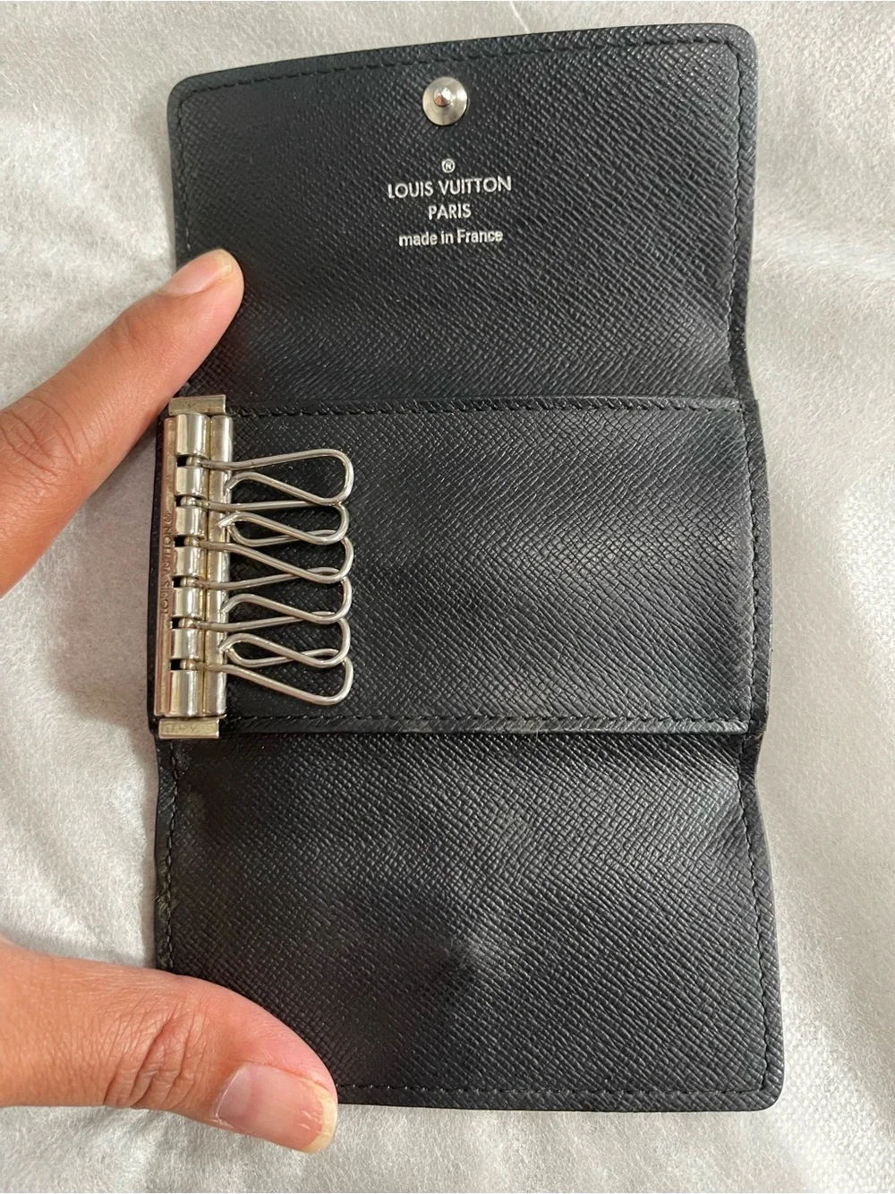 Louis Vuitton Black Damier Compact Key Holder